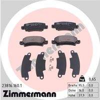 ZIMMERMANN 238161601 Bremsbelagsatz, Scheibenbremse