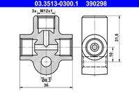 ATE 03351303001 Verbindungs-/Verteilerstück, Rohrleitungen