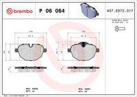 BREMBO P06064 Bremsbelagsatz, Scheibenbremse