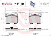 BREMBO P61034 Bremsbelagsatz, Scheibenbremse