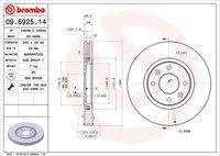 BREMBO 09692514 Bremsscheibe