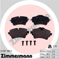 ZIMMERMANN 221871801 Bremsbelagsatz, Scheibenbremse