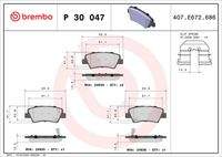 BREMBO P30047 Bremsbelagsatz, Scheibenbremse