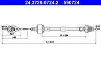 ATE 24372807242 Seilzug, Kupplungsbetätigung