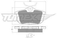 TOMEX Brakes TX1307 Bremsbelagsatz, Scheibenbremse