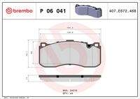 BREMBO P06041 Bremsbelagsatz, Scheibenbremse