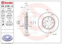 BREMBO 09519611 Bremsscheibe