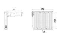 MAHLE AE161000P Verdampfer, Klimaanlage