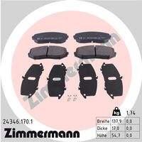 ZIMMERMANN 243461701 Bremsbelagsatz, Scheibenbremse