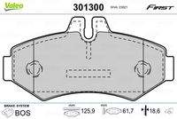 VALEO 301300 Bremsbelagsatz, Scheibenbremse