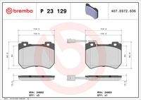 BREMBO P23129 Bremsbelagsatz, Scheibenbremse