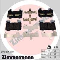ZIMMERMANN 228581702 Bremsbelagsatz, Scheibenbremse