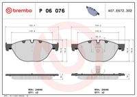 BREMBO P06076 Bremsbelagsatz, Scheibenbremse
