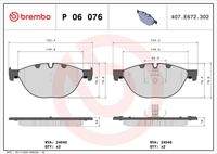 BREMBO P06076 Bremsbelagsatz, Scheibenbremse