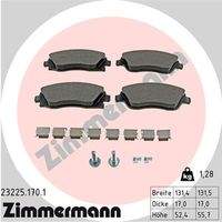 ZIMMERMANN 232251701 Bremsbelagsatz, Scheibenbremse