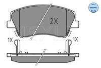 MEYLE 0252251817 Bremsbelagsatz, Scheibenbremse