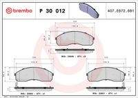 BREMBO P30012 Bremsbelagsatz, Scheibenbremse