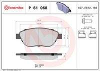 BREMBO P61068 Bremsbelagsatz, Scheibenbremse