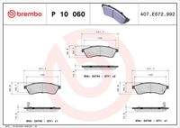 BREMBO P10060 Bremsbelagsatz, Scheibenbremse