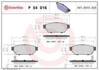 BREMBO P54016 Bremsbelagsatz, Scheibenbremse