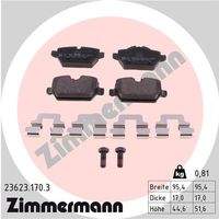 ZIMMERMANN 236231703 Bremsbelagsatz, Scheibenbremse