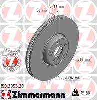 ZIMMERMANN 150295520 Bremsscheibe