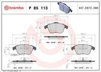 BREMBO P85113 Bremsbelagsatz, Scheibenbremse