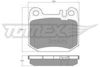 TOMEX Brakes TX1286 Bremsbelagsatz, Scheibenbremse
