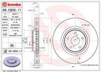 BREMBO 09C93211 Bremsscheibe
