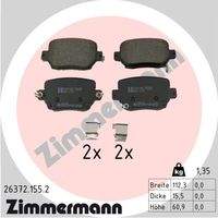 ZIMMERMANN 263721552 Bremsbelagsatz, Scheibenbremse