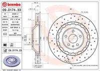BREMBO 09D17433 Bremsscheibe