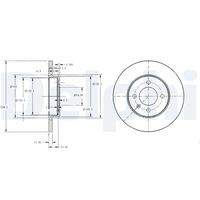 DELPHI BG2454 Bremsscheibe