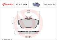 BREMBO P23189 Bremsbelagsatz, Scheibenbremse