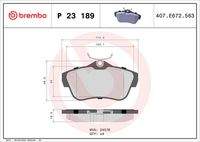 BREMBO P23189 Bremsbelagsatz, Scheibenbremse