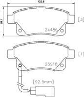 HELLA 8DB355012781 Bremsbelagsatz, Scheibenbremse