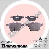 ZIMMERMANN 244362001 Bremsbelagsatz, Scheibenbremse