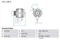 BOSCH 0986082620 Generator