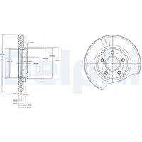DELPHI BG3826 Bremsscheibe