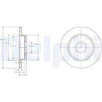 DELPHI BG3673 Bremsscheibe