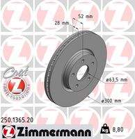 ZIMMERMANN 250136520 Bremsscheibe