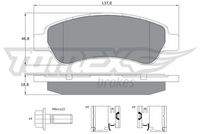 TOMEX Brakes TX1441 Bremsbelagsatz, Scheibenbremse