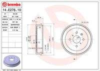 BREMBO 14E27610 Bremstrommel