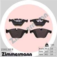 ZIMMERMANN 233122009 Bremsbelagsatz, Scheibenbremse