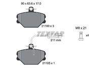 TEXTAR 2110005 Bremsbelagsatz, Scheibenbremse