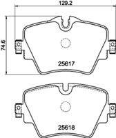 HELLA 8DB355023131 Bremsbelagsatz, Scheibenbremse