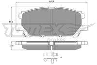 TOMEX Brakes TX1763 Bremsbelagsatz, Scheibenbremse
