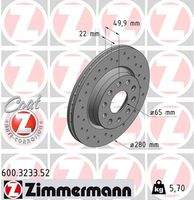 ZIMMERMANN 600323352 Bremsscheibe