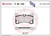 BREMBO P85103 Bremsbelagsatz, Scheibenbremse