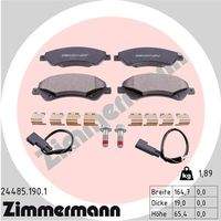 ZIMMERMANN 244851901 Bremsbelagsatz, Scheibenbremse