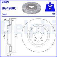 DELPHI BG4968C Bremsscheibe